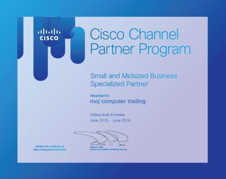 Cisco Channel Partner Program – Moj Computer Trading LLC